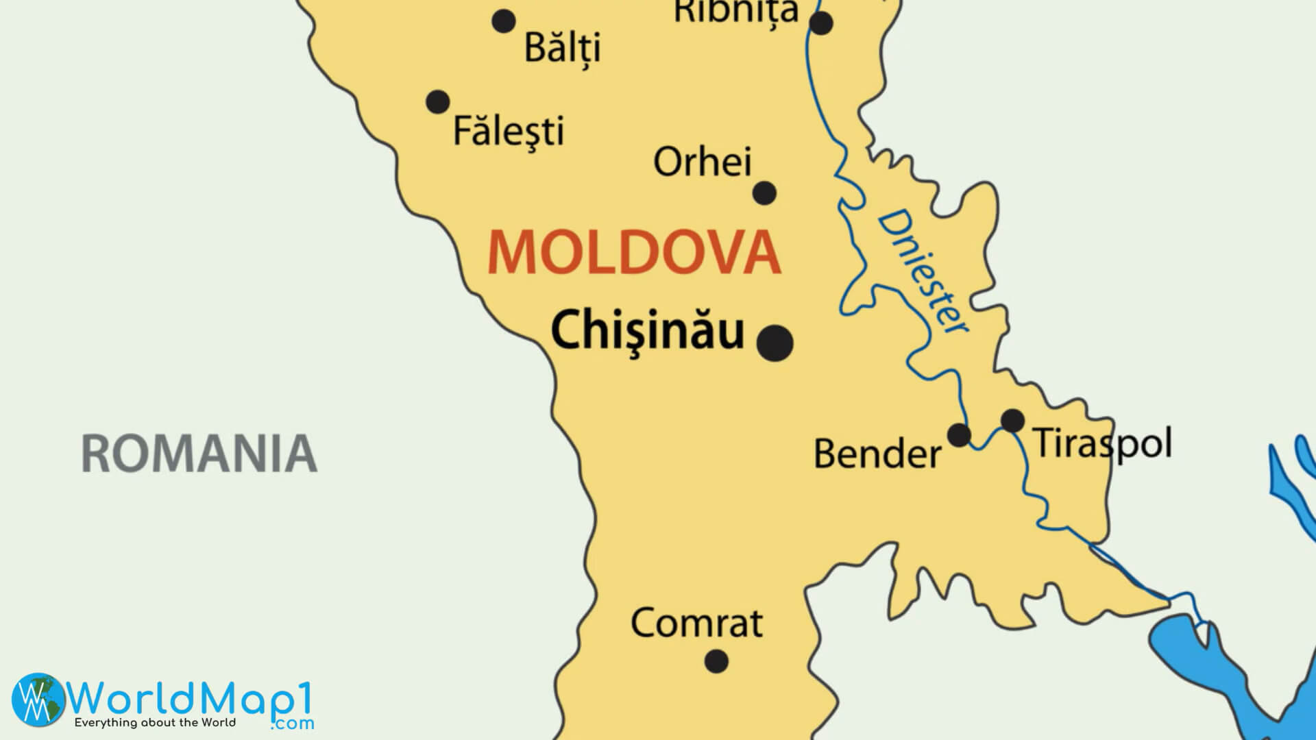 Moldova Political Map